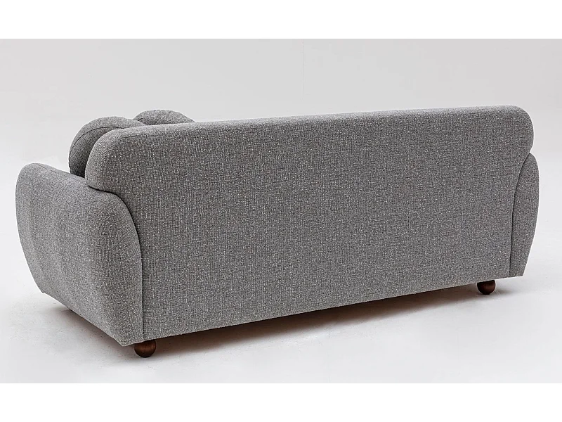 Sofá Altadena 188, Gris, 223x83x86cm, Tapiz, Patas: Madera