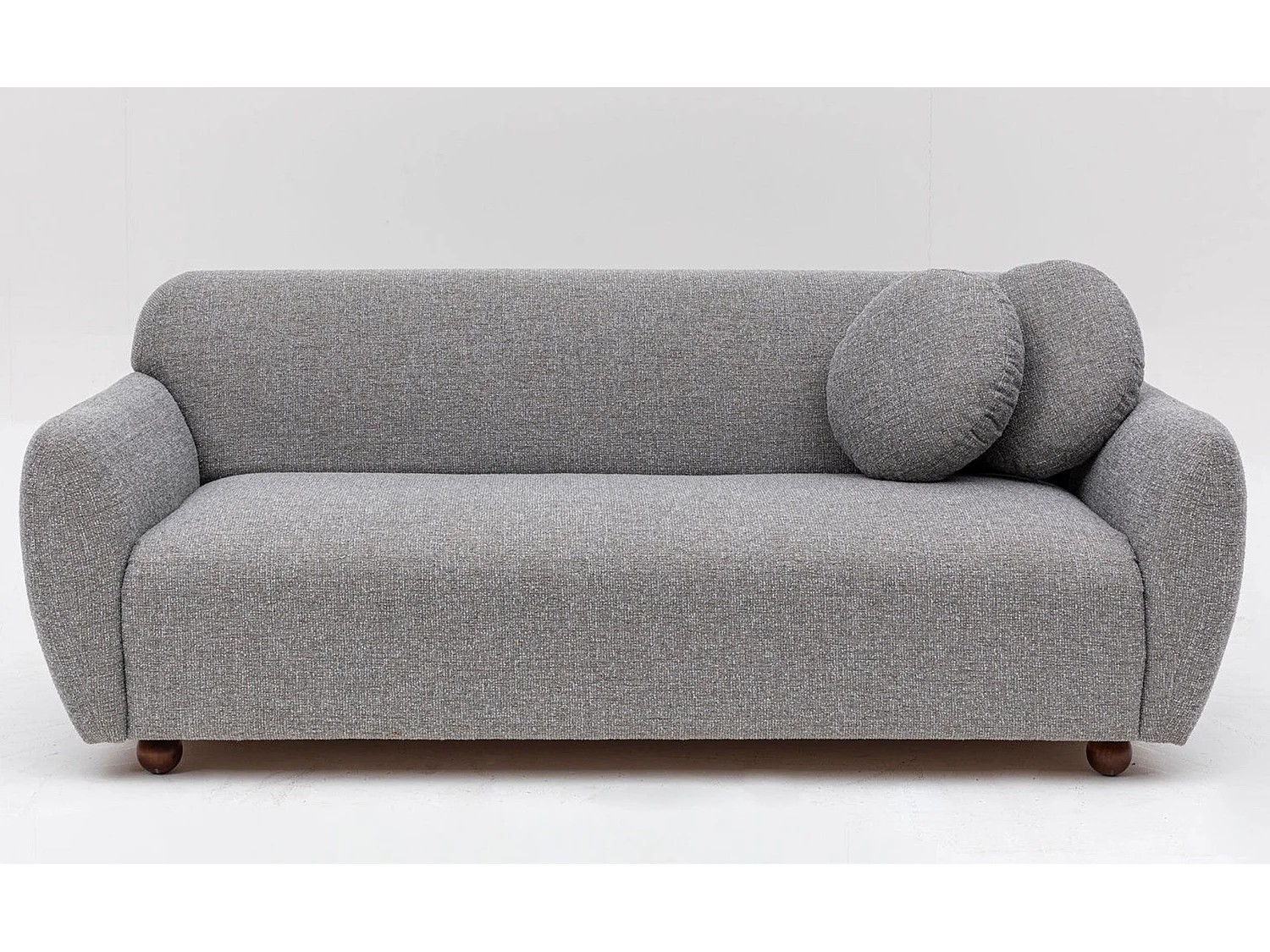 Sofá Altadena 188, Gris, 223x83x86cm, Tapiz, Patas: Madera