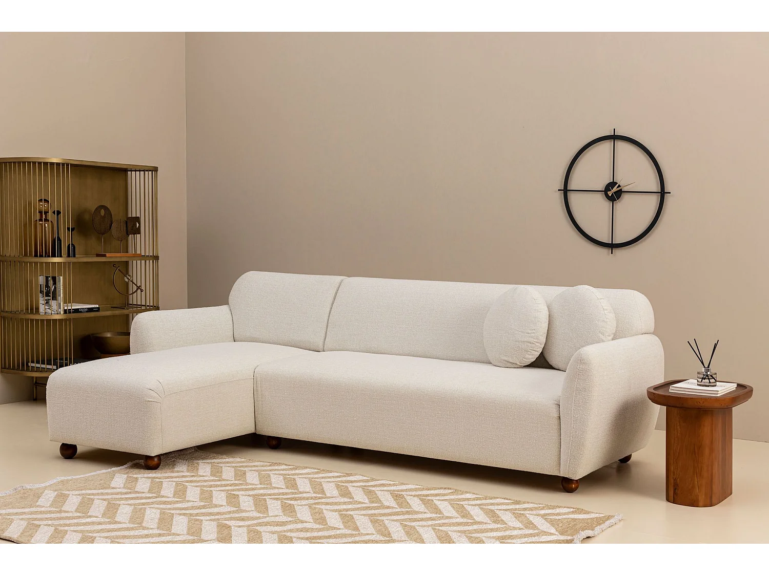 Sofá rinconero Altadena 189, Blanco, 273x162x86cm