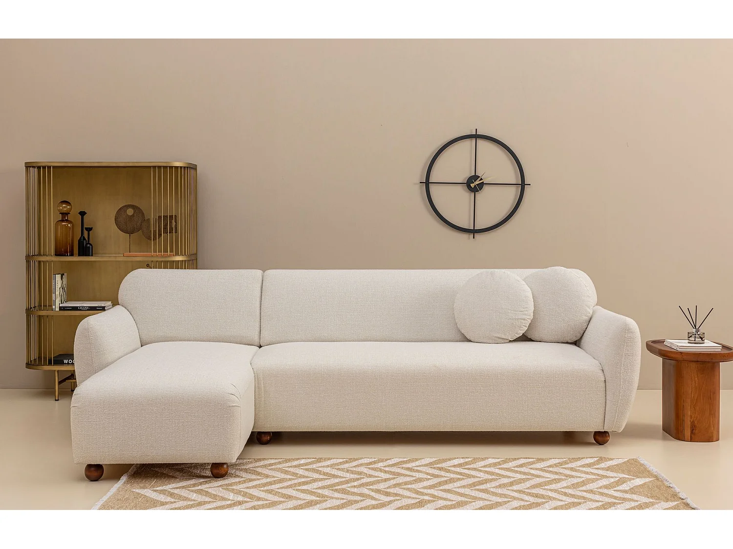 Sofá rinconero Altadena 189, Blanco, 273x162x86cm