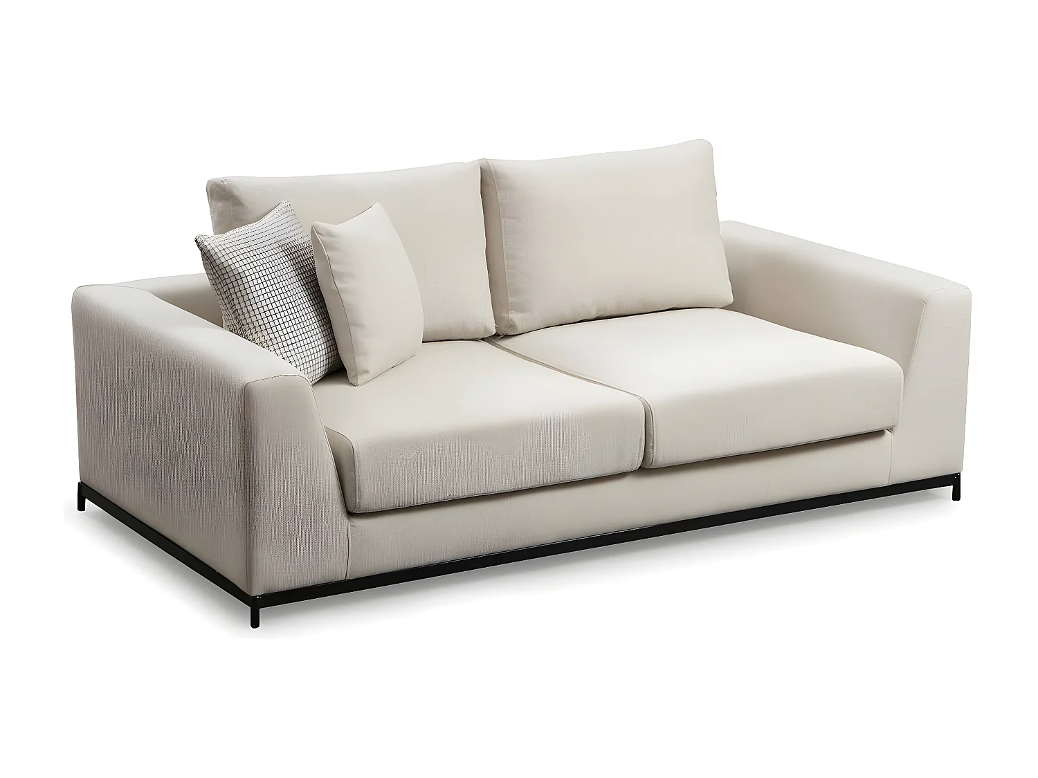 Canapé 2 places Arslan Tissu Beige