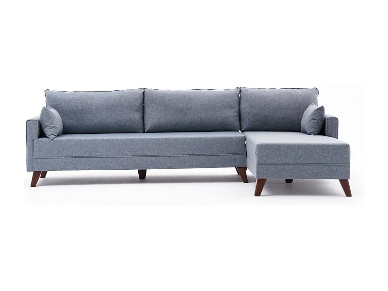 Sofá rinconero Altadena B104, Azul, 275x165x85cm