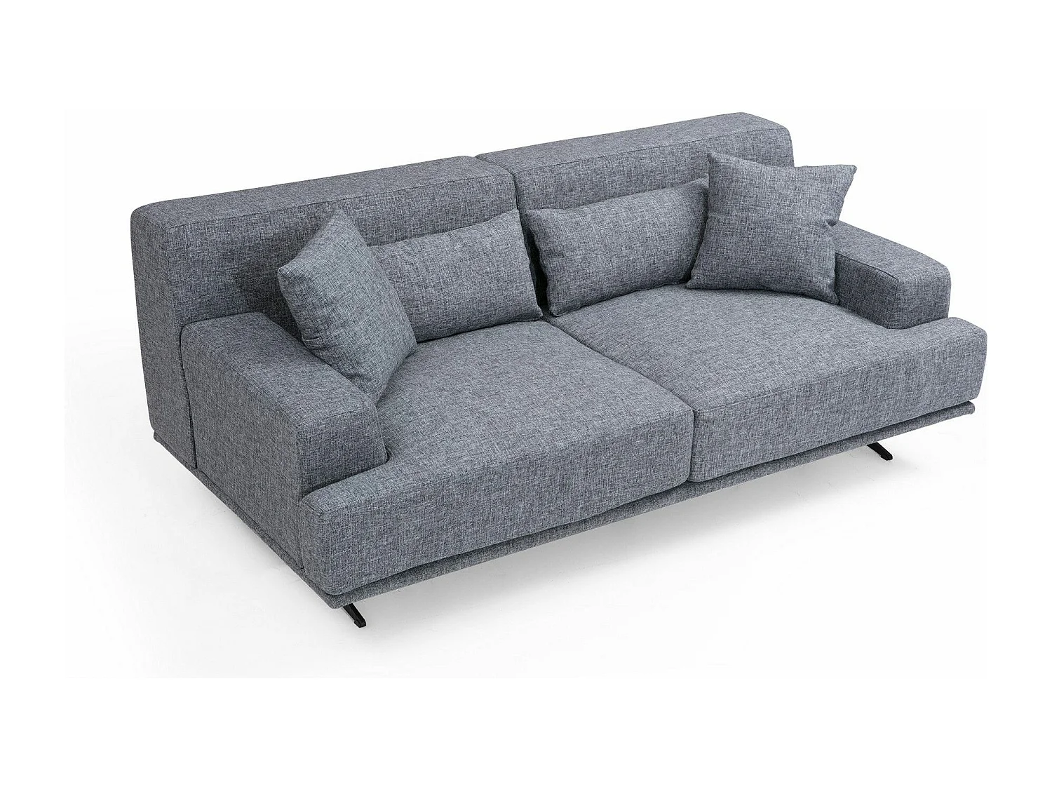 Sofá Altadena 407, Gris, 200x110x80cm, Tapiz, Patas: Metal