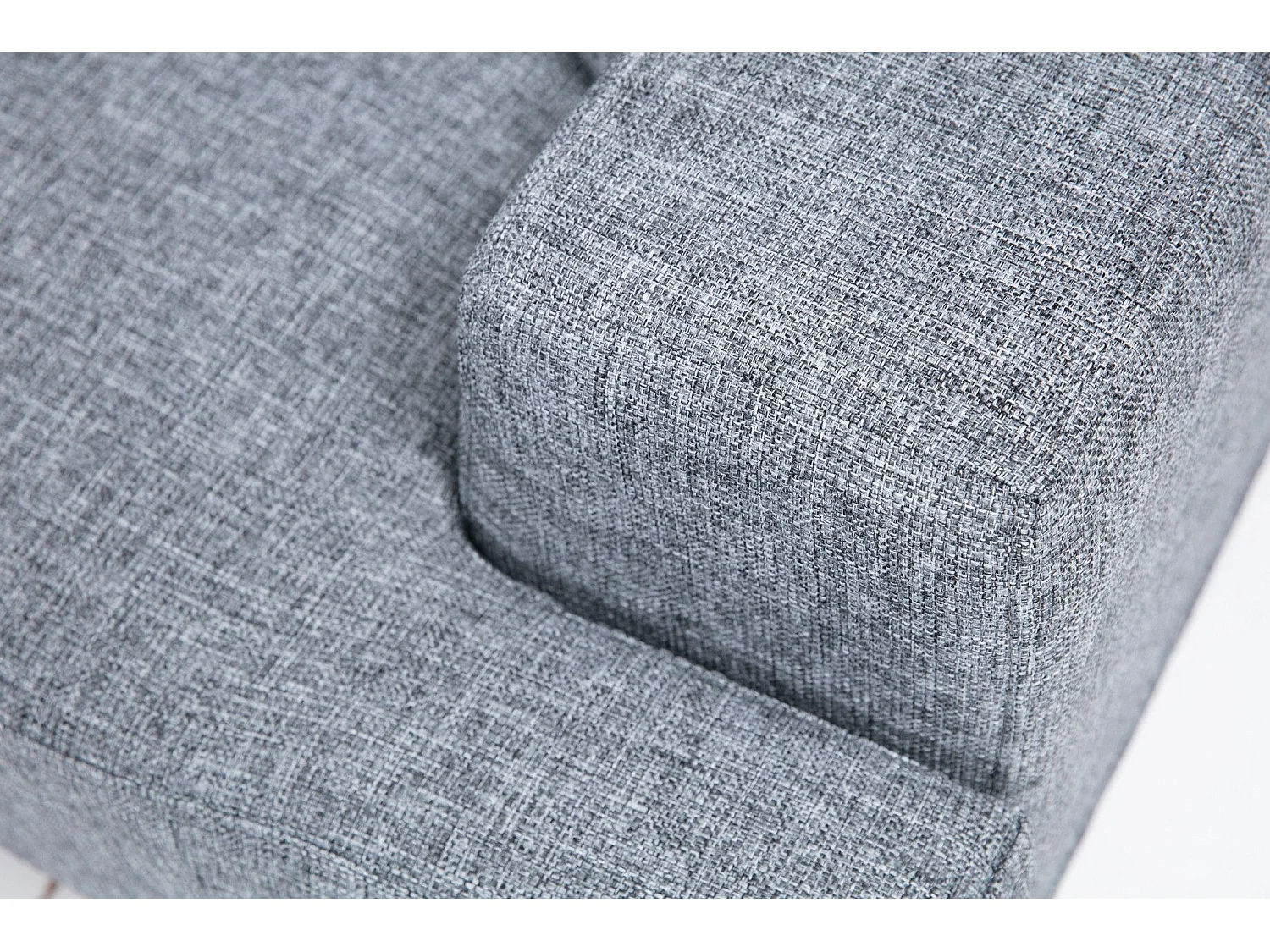 Canapé 2 places avec 4 coussins Ravina Tissu Gris