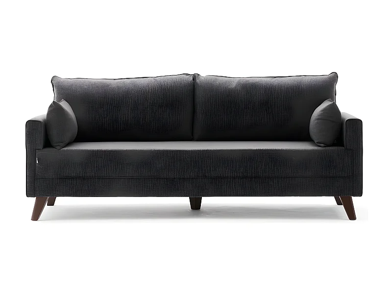 Divano Altadena B103, Grigio, 208x81x85cm, Arazzo, Gambe: Plastica