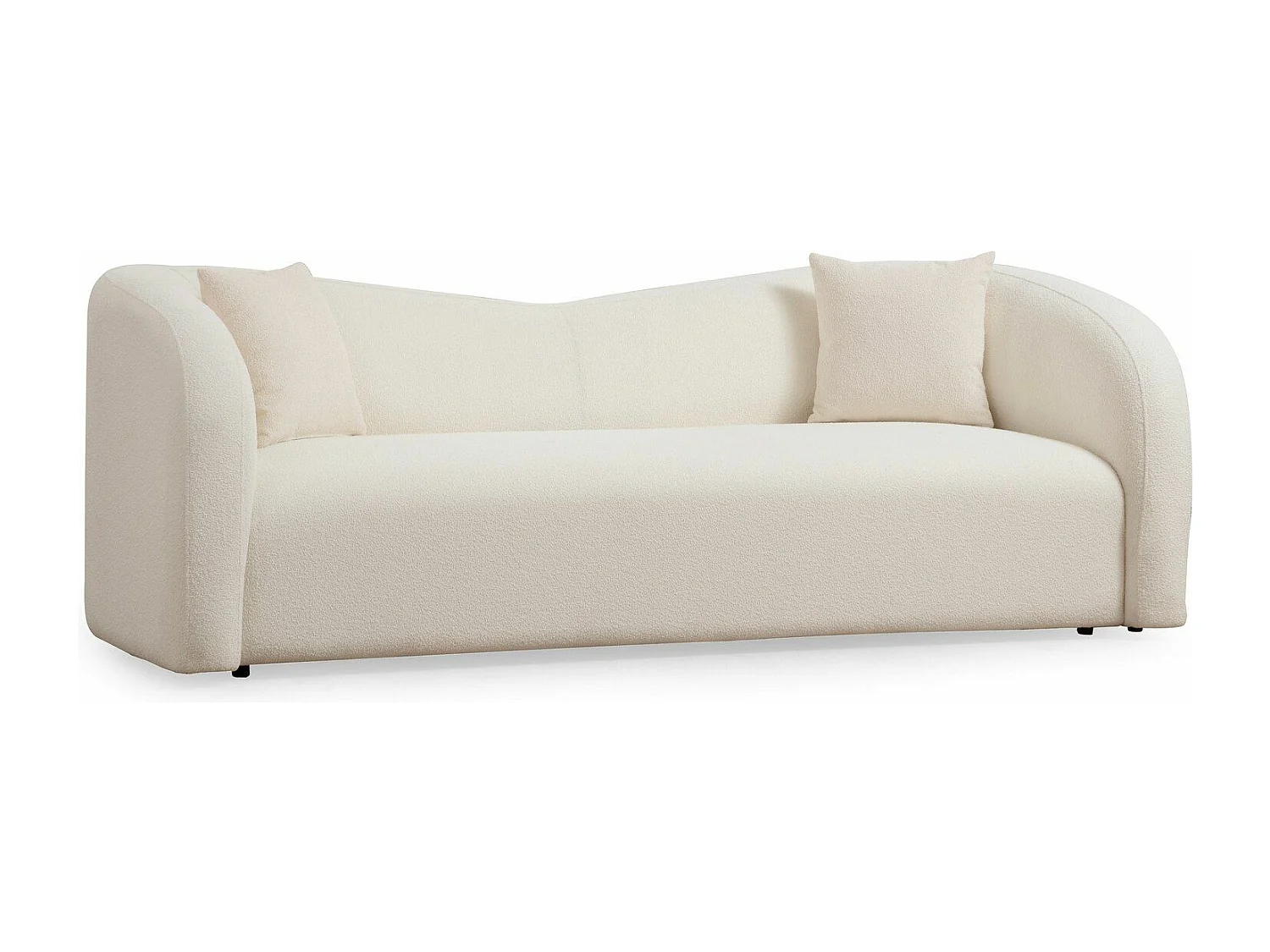 Sofá Altadena 366, De color marrón claro, 225x76x75cm, Tapiz, Patas: Plástico