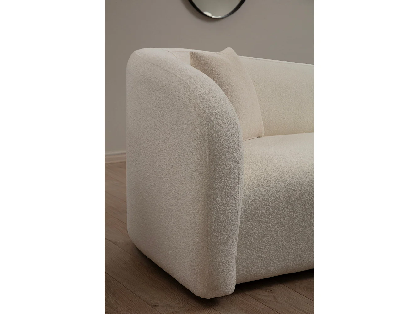 Sofá Altadena 366, De color marrón claro, 225x76x75cm, Tapiz, Patas: Plástico