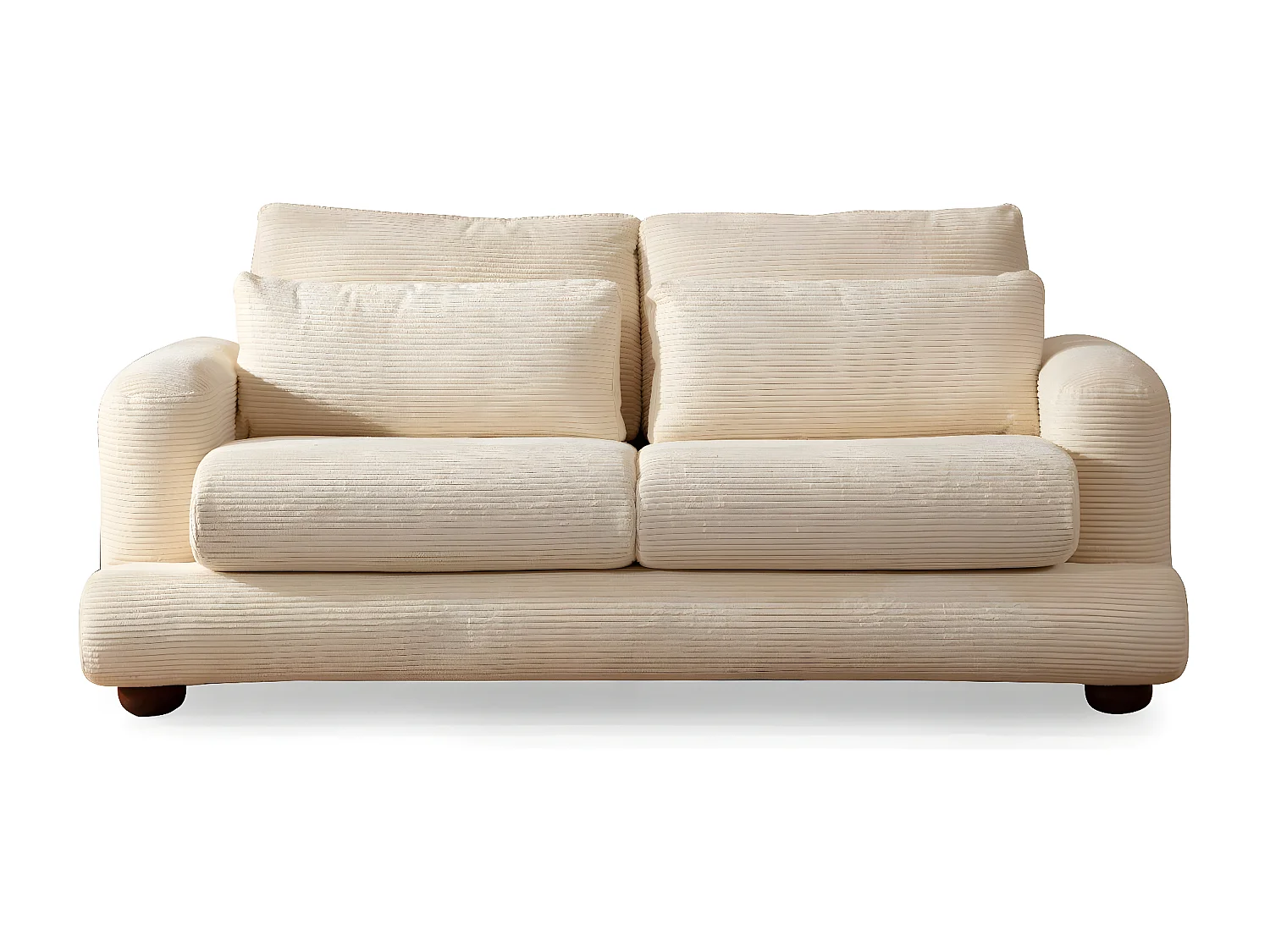 Sofá Altadena 410, De color marrón claro, 200x105x80cm, Tapiz, Patas: Madera