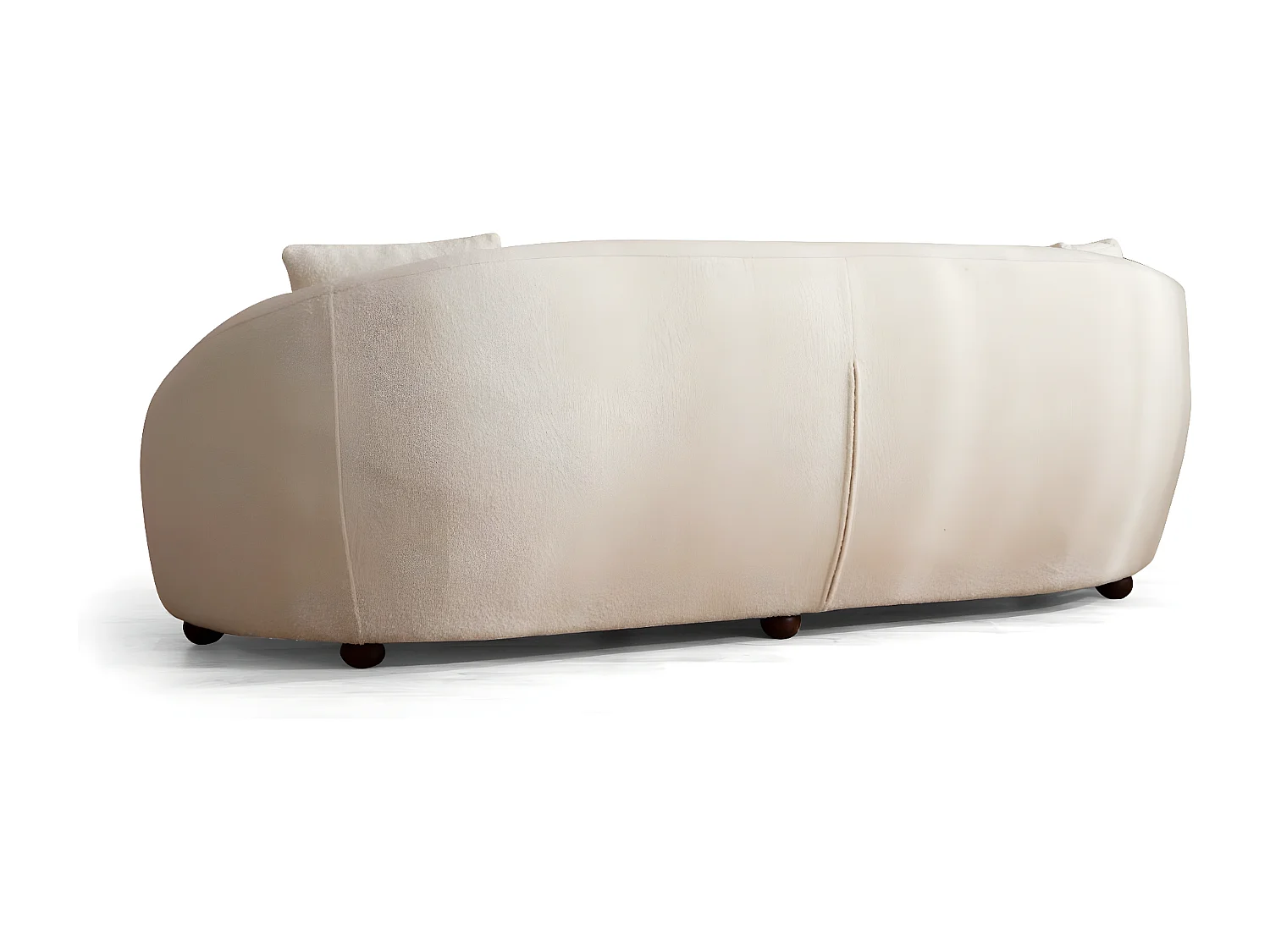 Canapé 3 places avec 2 coussins Motta Tissu Blanc crème