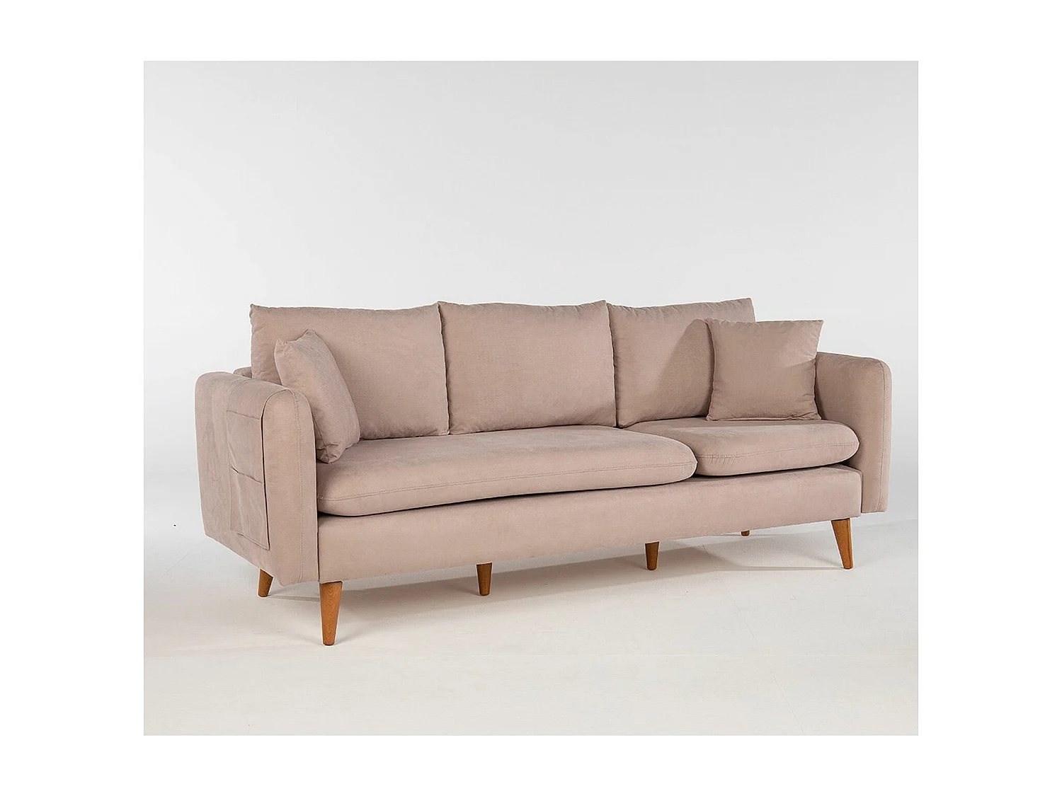 Canapé 3 places Meganisi Velours Taupe