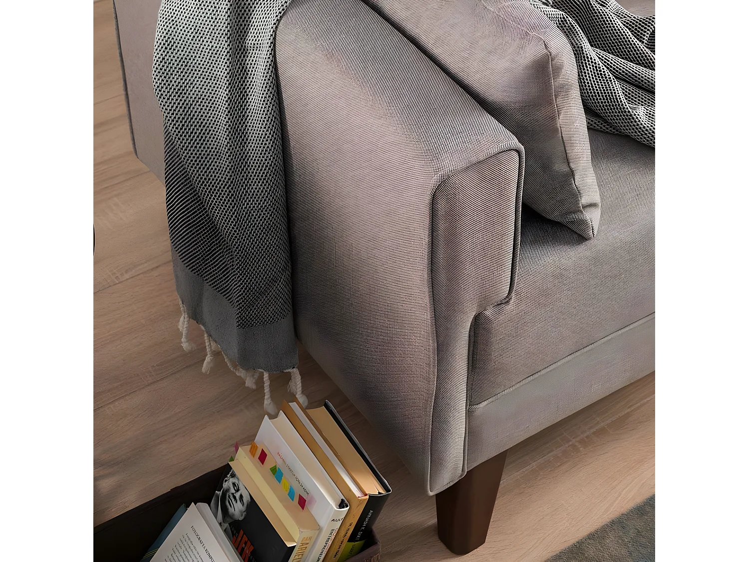 Canapé 3 places Hermoso Tissu Blanc crème