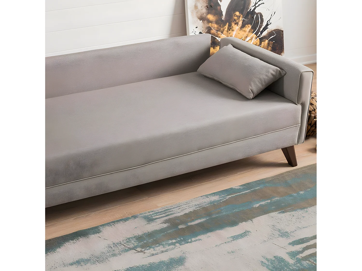 Canapé 3 places Hermoso Tissu Blanc crème