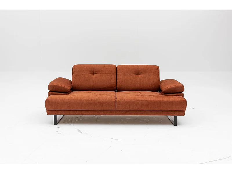 Canapé 2 places Celis Tissu Orange