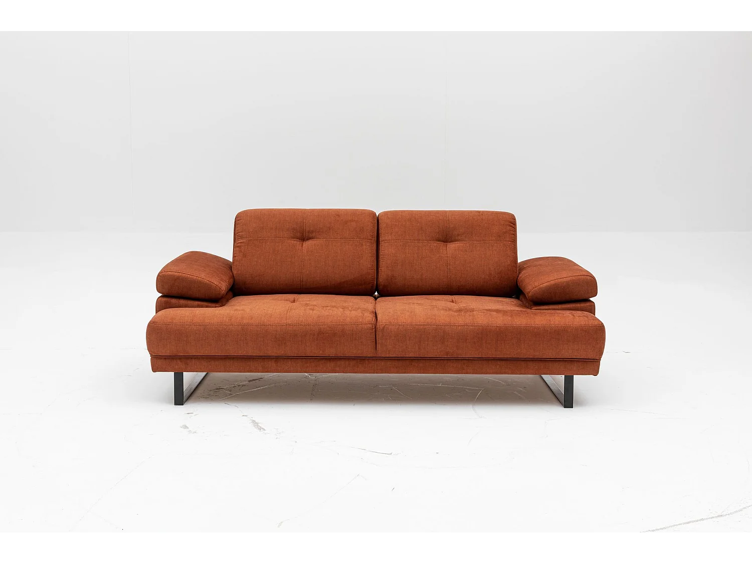 Sofá Altadena 158, Rojo, 199x99x83cm, Tapiz, Patas: Metal