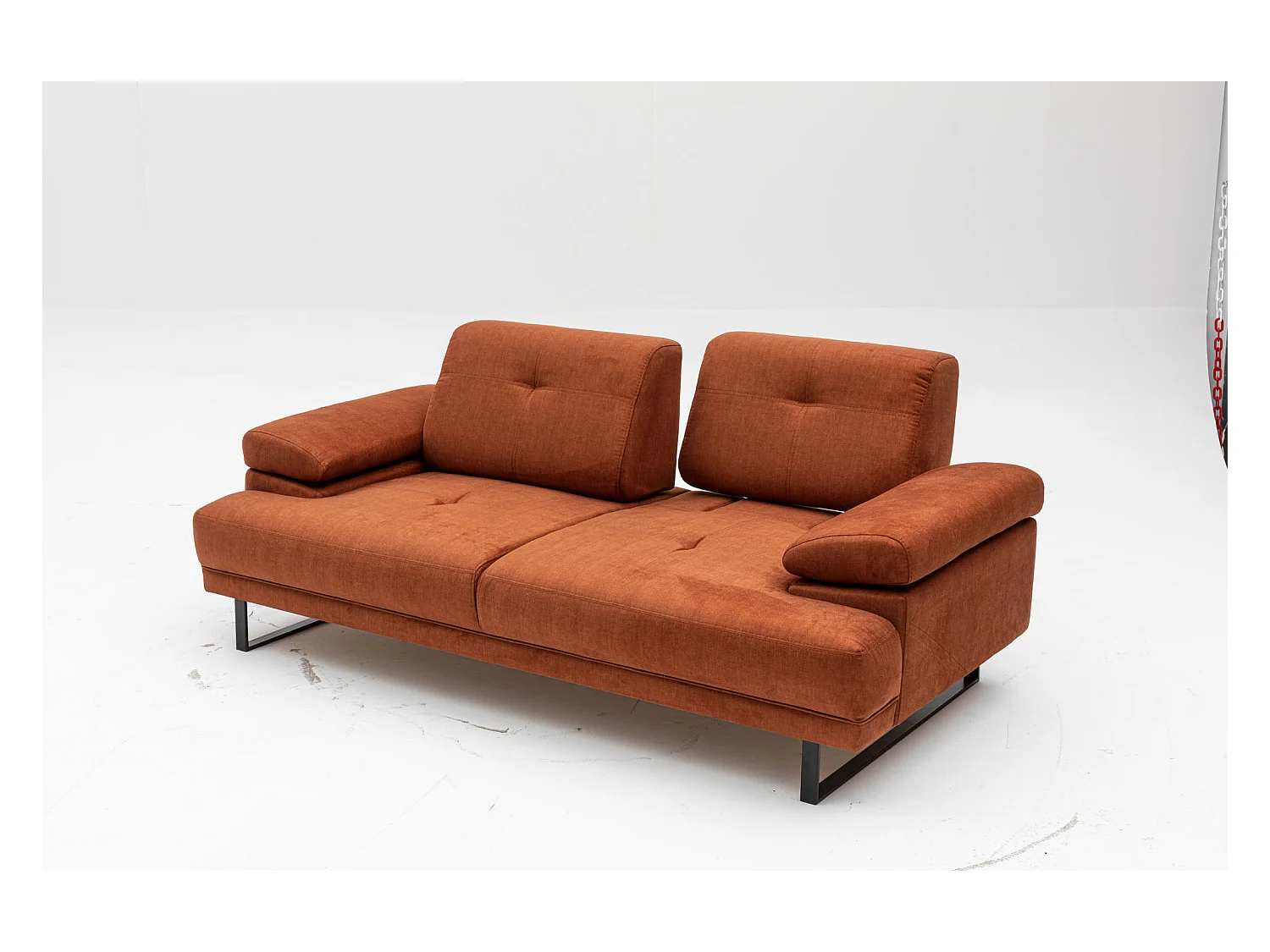 Canapé 2 places Celis Tissu Orange