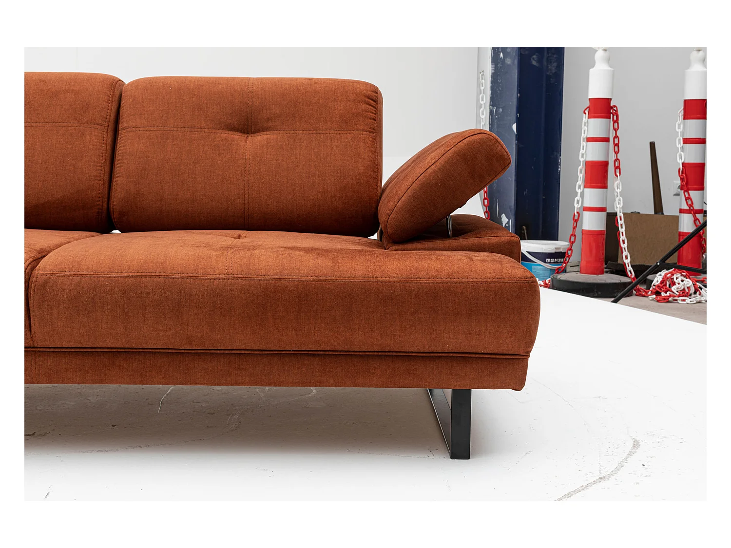 Canapé 2 places Celis Tissu Orange