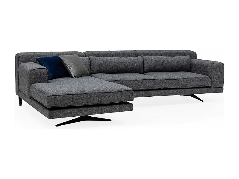 Sofá rinconero Altadena 421, Gris, 308x100x78cm