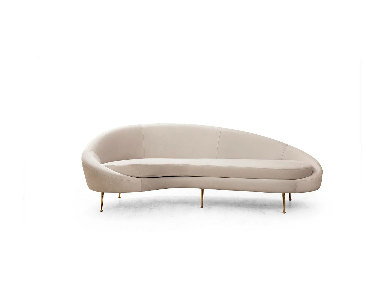 Canapé d'angle gauche Santorin Velours Beige