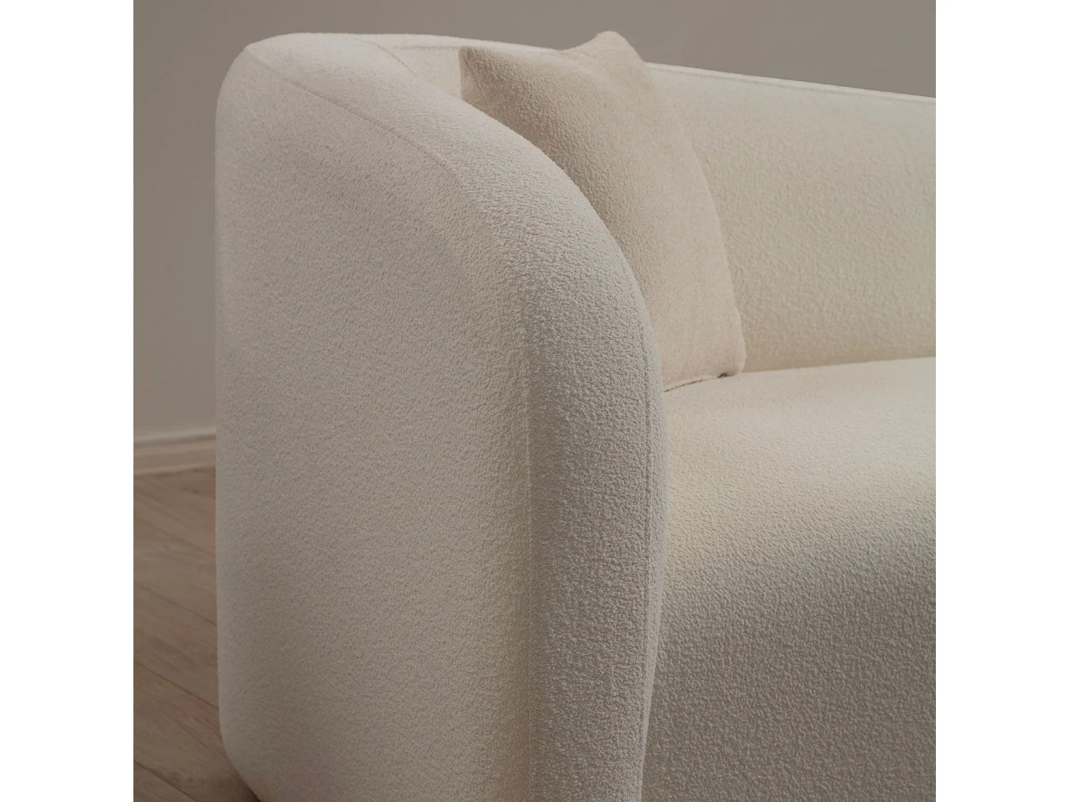 Sofá Altadena 365, De color marrón claro, 170x76x75cm, Tapiz, Patas: Plástico