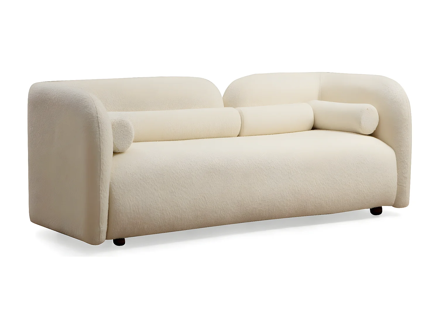 Sofá Altadena 122, De color marrón claro, 190x74x90cm, Tapiz, Patas: Madera