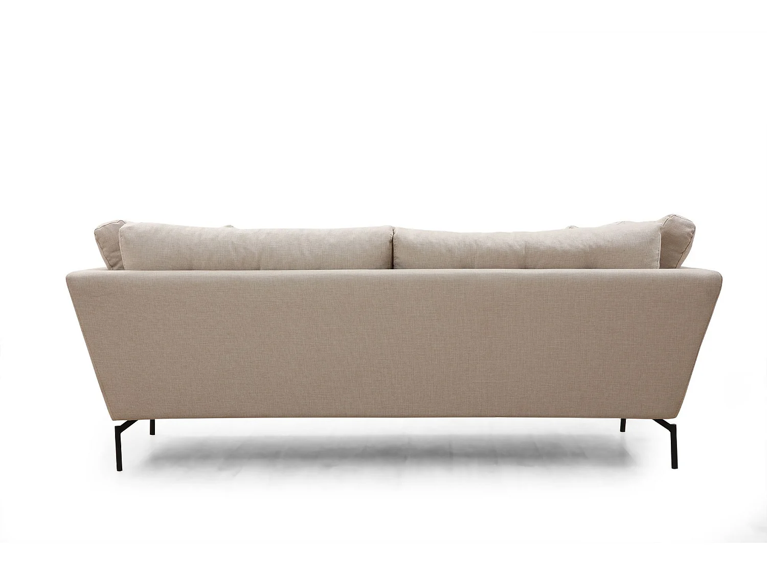 Sofá Altadena 186, De color marrón claro, 214x90x84cm, Tapiz, Patas: Metal