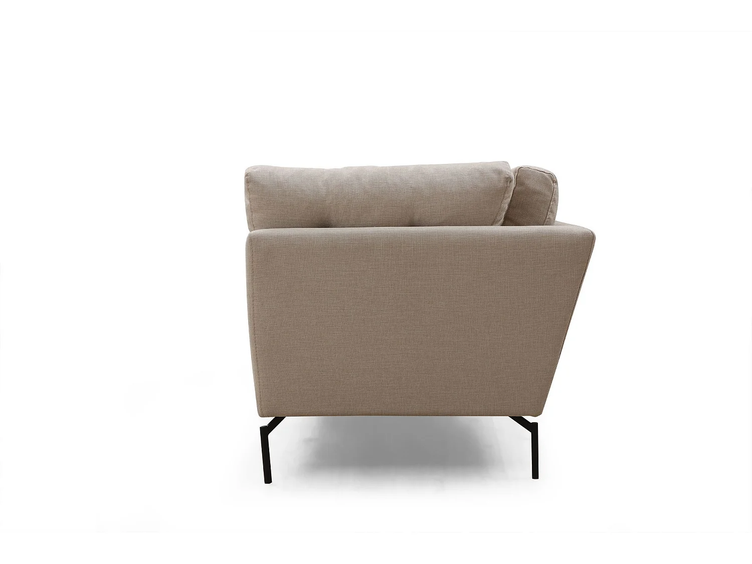 Sofá Altadena 186, De color marrón claro, 214x90x84cm, Tapiz, Patas: Metal