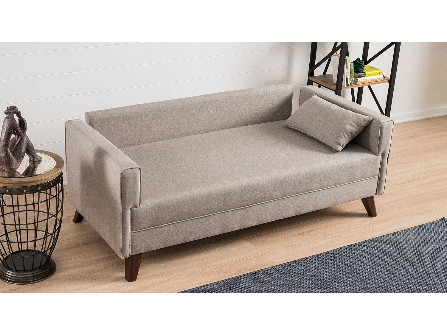 Canapé 2 places Hermoso Tissu Beige