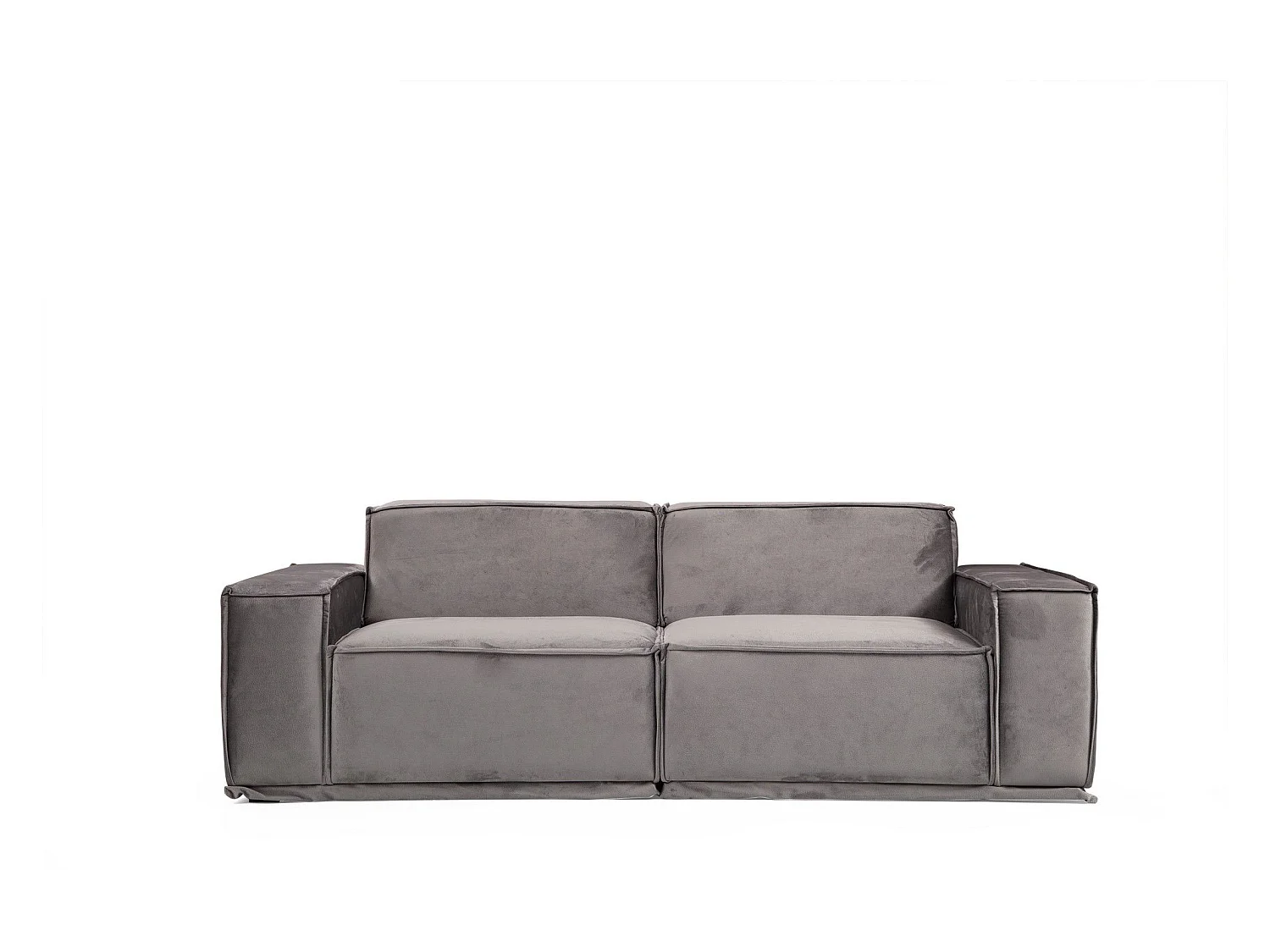 Canapé modulable 2 places avec coussins Buhaj Tissu Gris