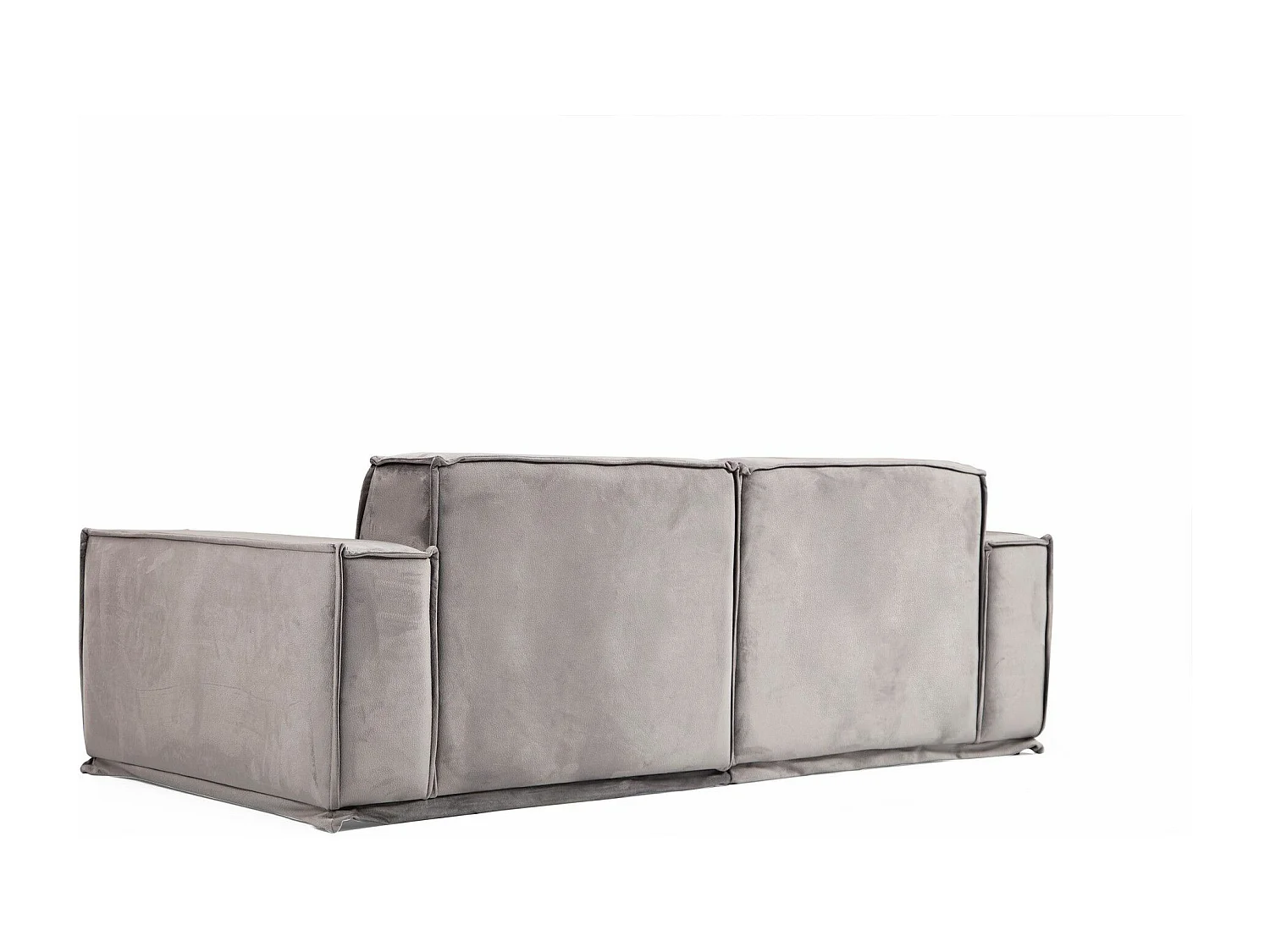 Canapé modulable 2 places avec coussins Buhaj Tissu Gris