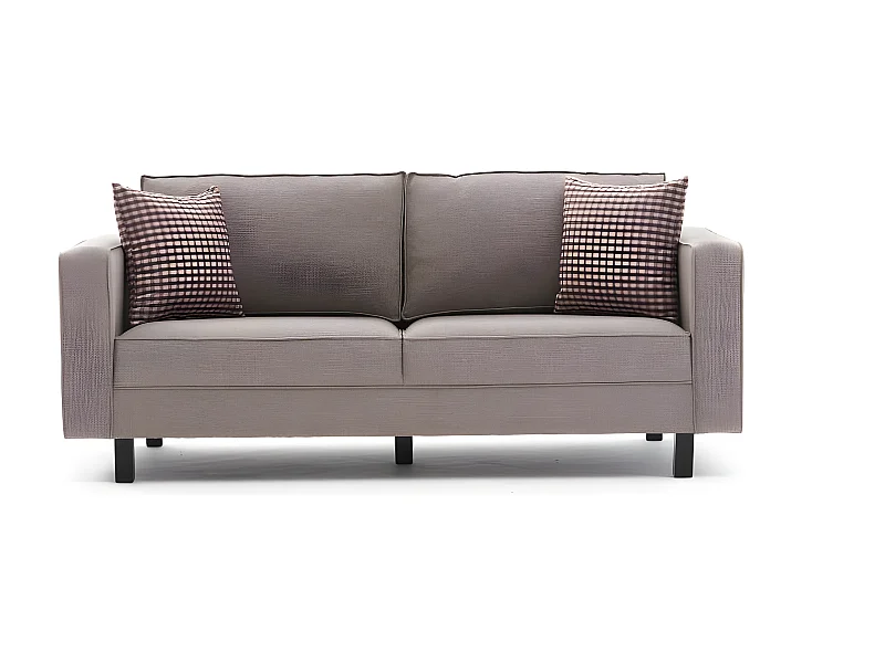 Sofá Altadena 392, De color marrón claro, 180x91x83cm, Tapiz, Patas: Madera