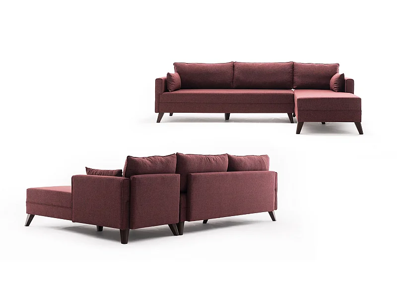 Sofá rinconero Altadena B104, Rojo, 275x165x85cm