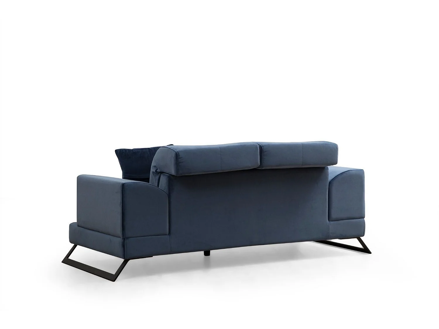 Sofá Altadena 205, Azul, 185x100x92cm, Tapiz, Patas: Metal