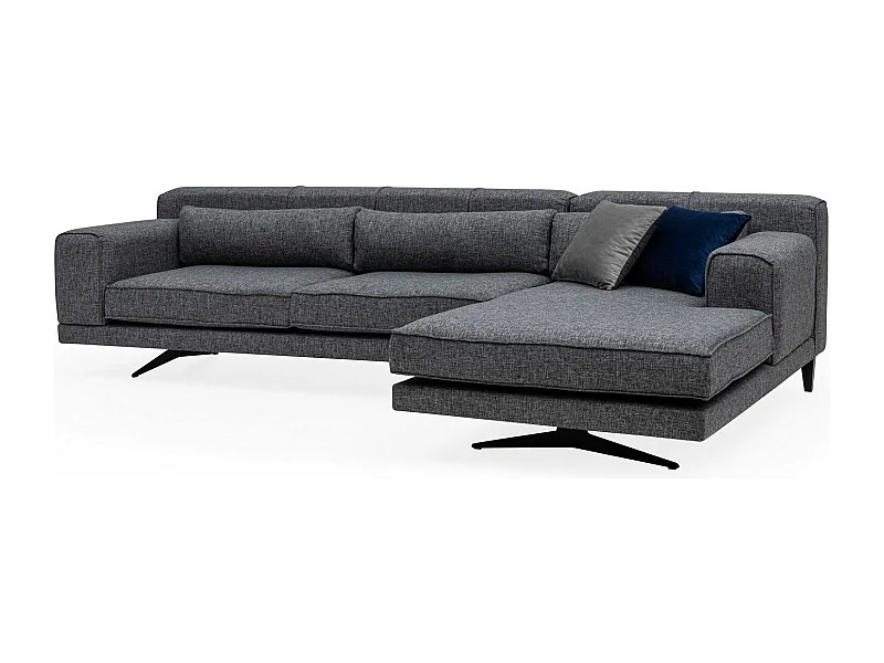 Sofá rinconero Altadena 421, Gris, 308x100x78cm