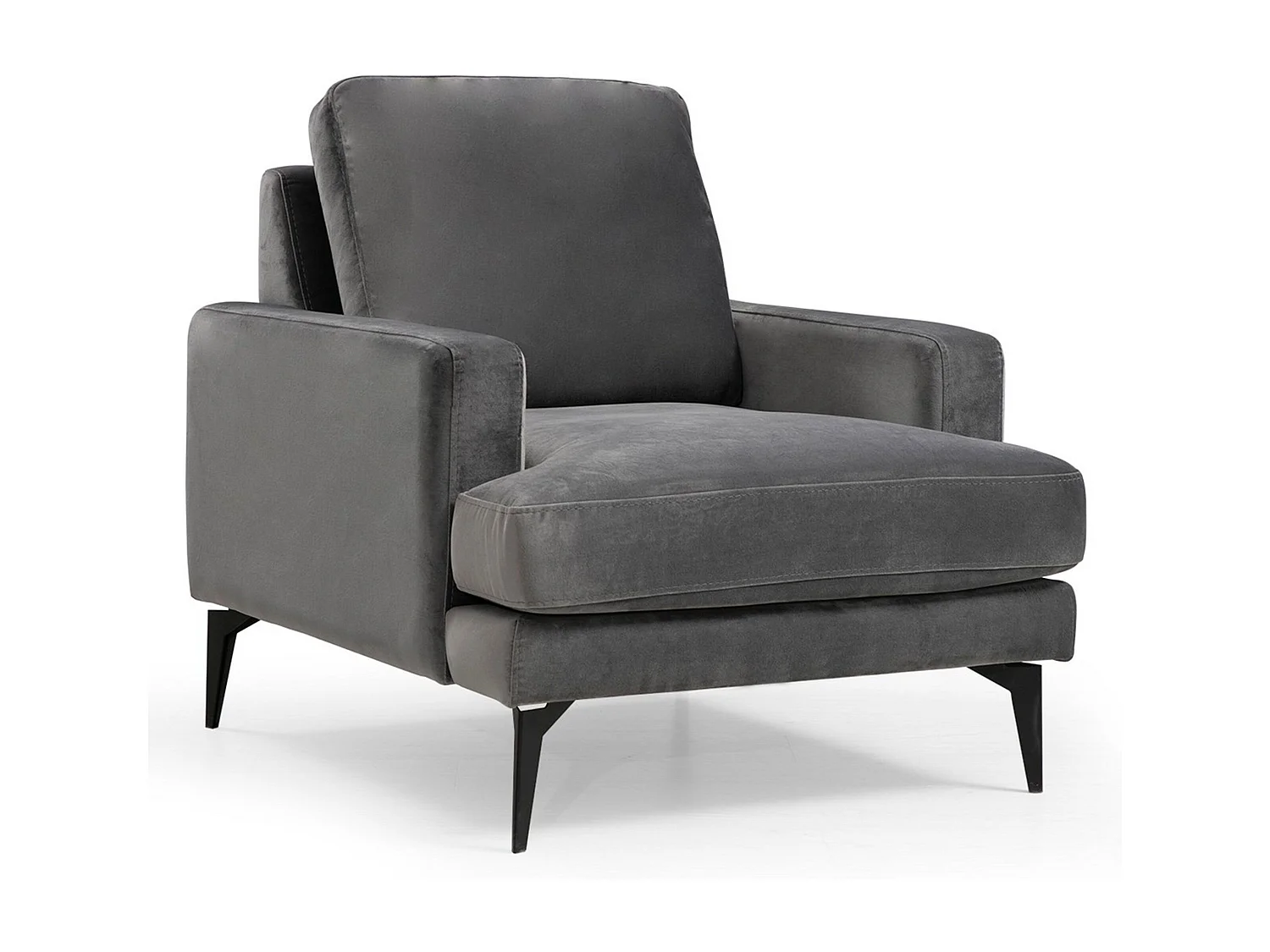 Fauteuil Narchis Velours Anthracite