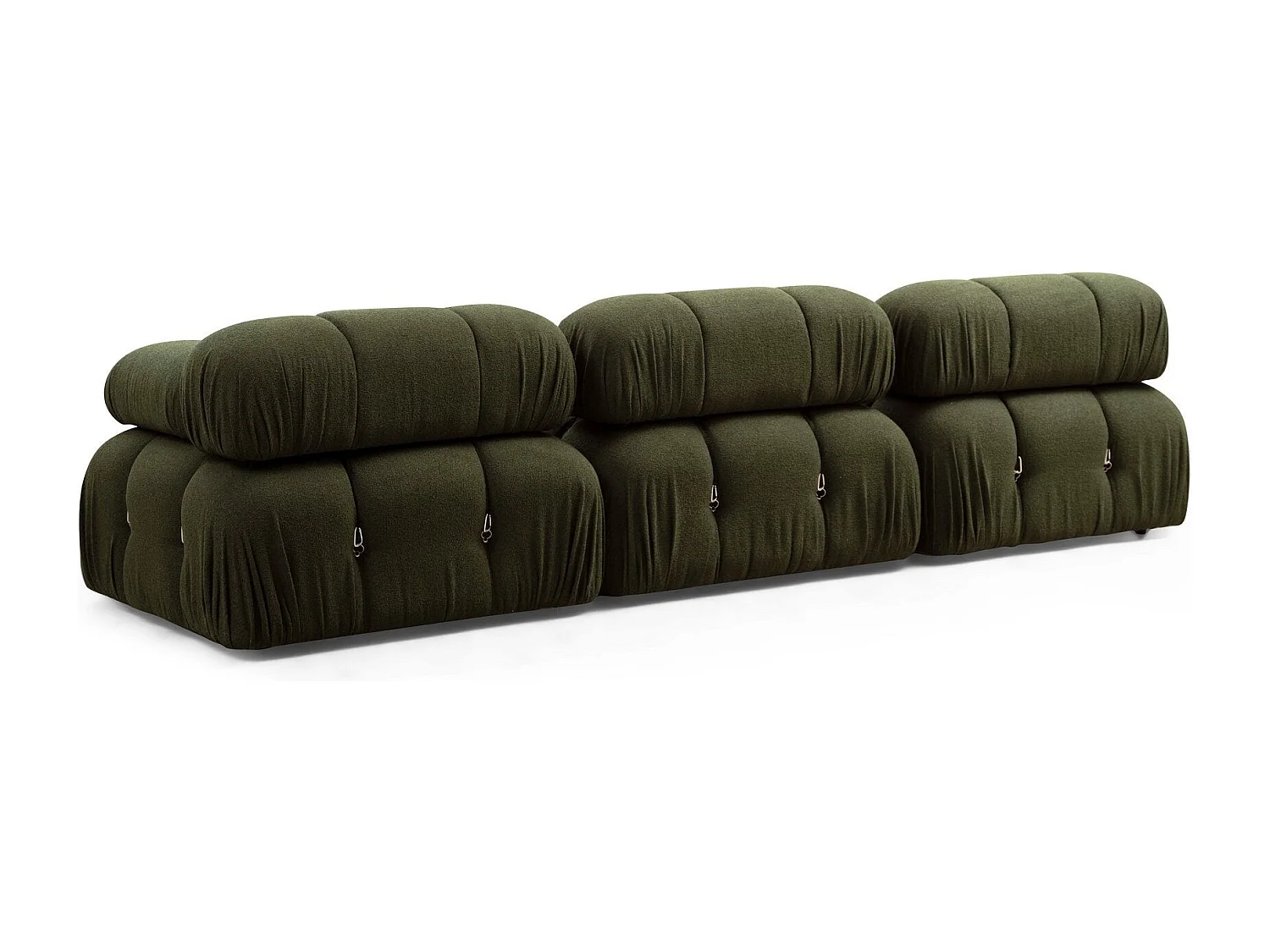 Eleganter 1-Sitzer-Sessel, grün, 95x95x75 cm | Gestell aus Buchenholz und Spanplatte, 100 % Polyester, abnehmbare Rücken- und Armlehne | Per