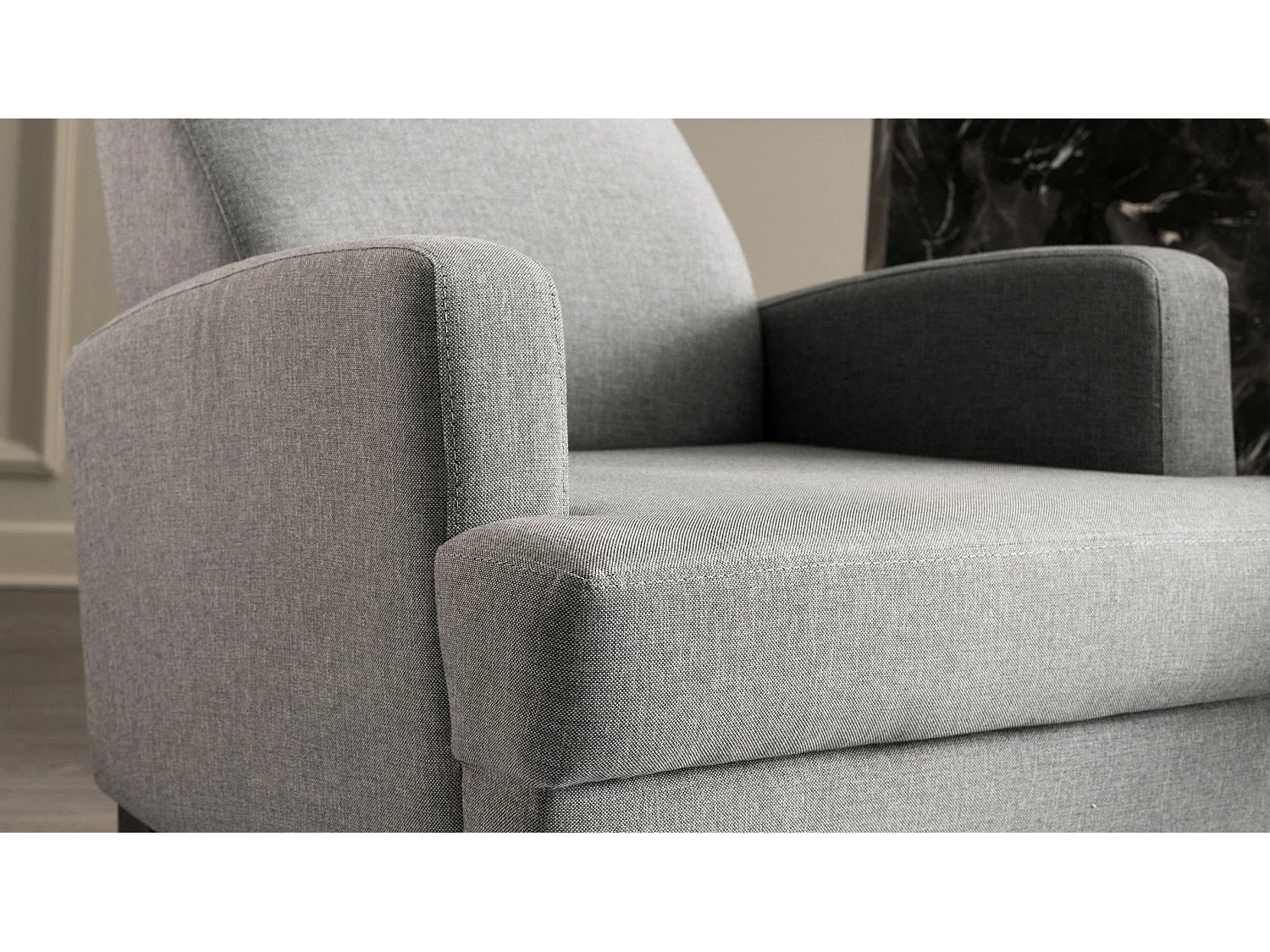 Sillón Altadena 474, Gris, 91x76x87cm, Tapiz, Patas: Plástico