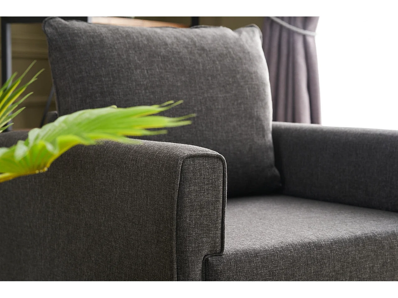 Sillón Altadena B101, Gris, 85x82x81cm, Tapiz, Patas: Plástico