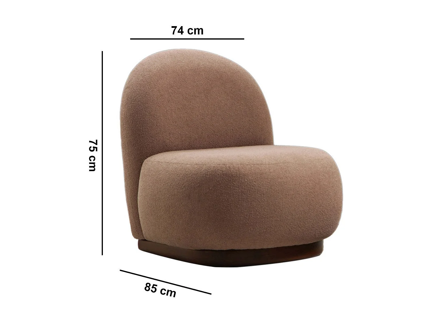 Fauteuil Marshmallow Tissu Capuccino