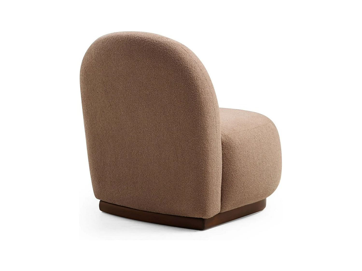 Elegante fauteuil, Cappuccinokleur, 74 x 85 x 75 cm | Frame van beukenhout en spaanplaat, 100% polyester, poten van walnoothout | Perfect om