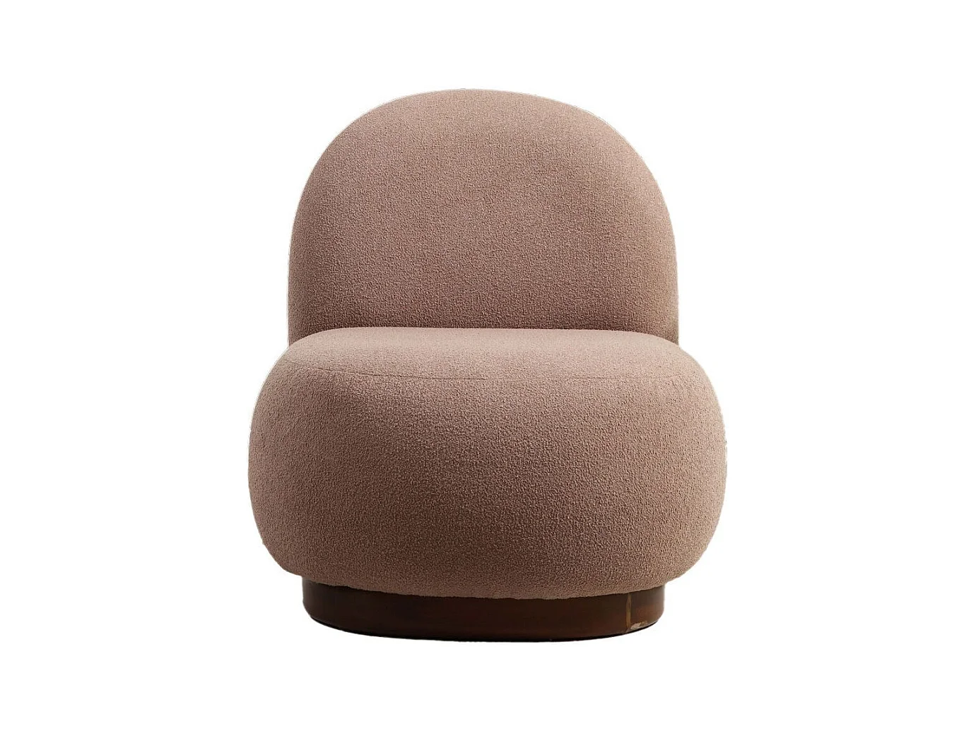 Elegante fauteuil, Cappuccinokleur, 74 x 85 x 75 cm | Frame van beukenhout en spaanplaat, 100% polyester, poten van walnoothout | Perfect om