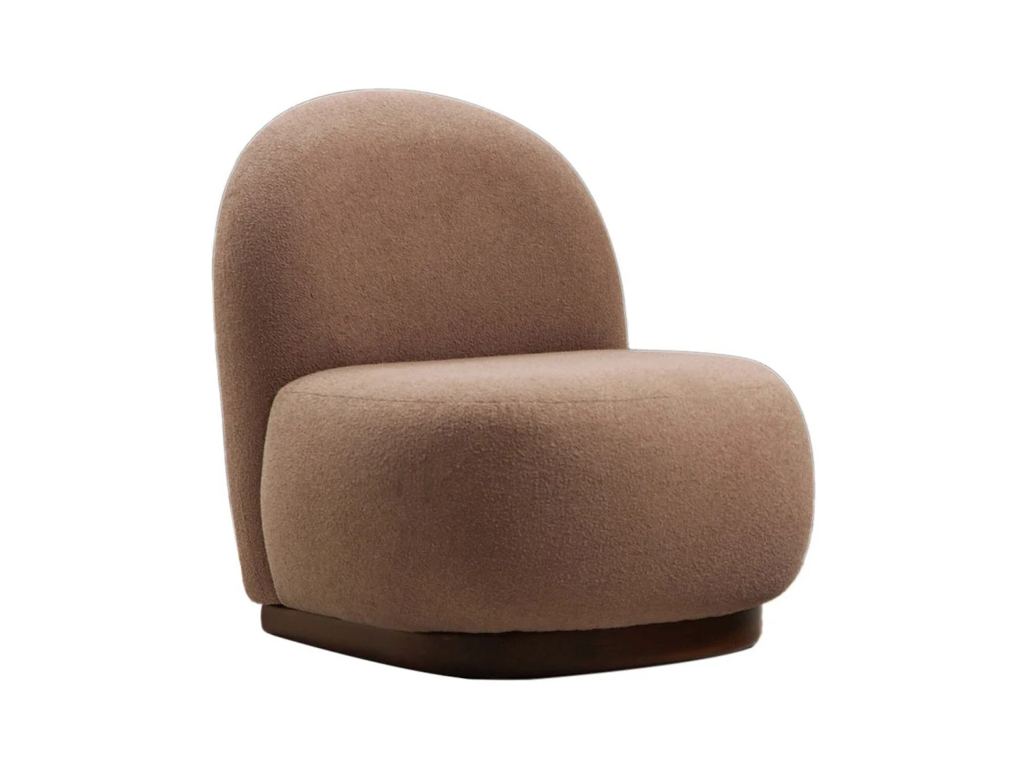Elegante fauteuil, Cappuccinokleur, 74 x 85 x 75 cm | Frame van beukenhout en spaanplaat, 100% polyester, poten van walnoothout | Perfect om