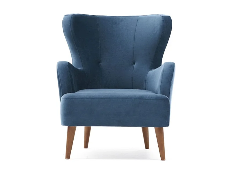 Sillón Altadena 458, Azul, 87x73x80cm, Tapiz, Patas: Madera