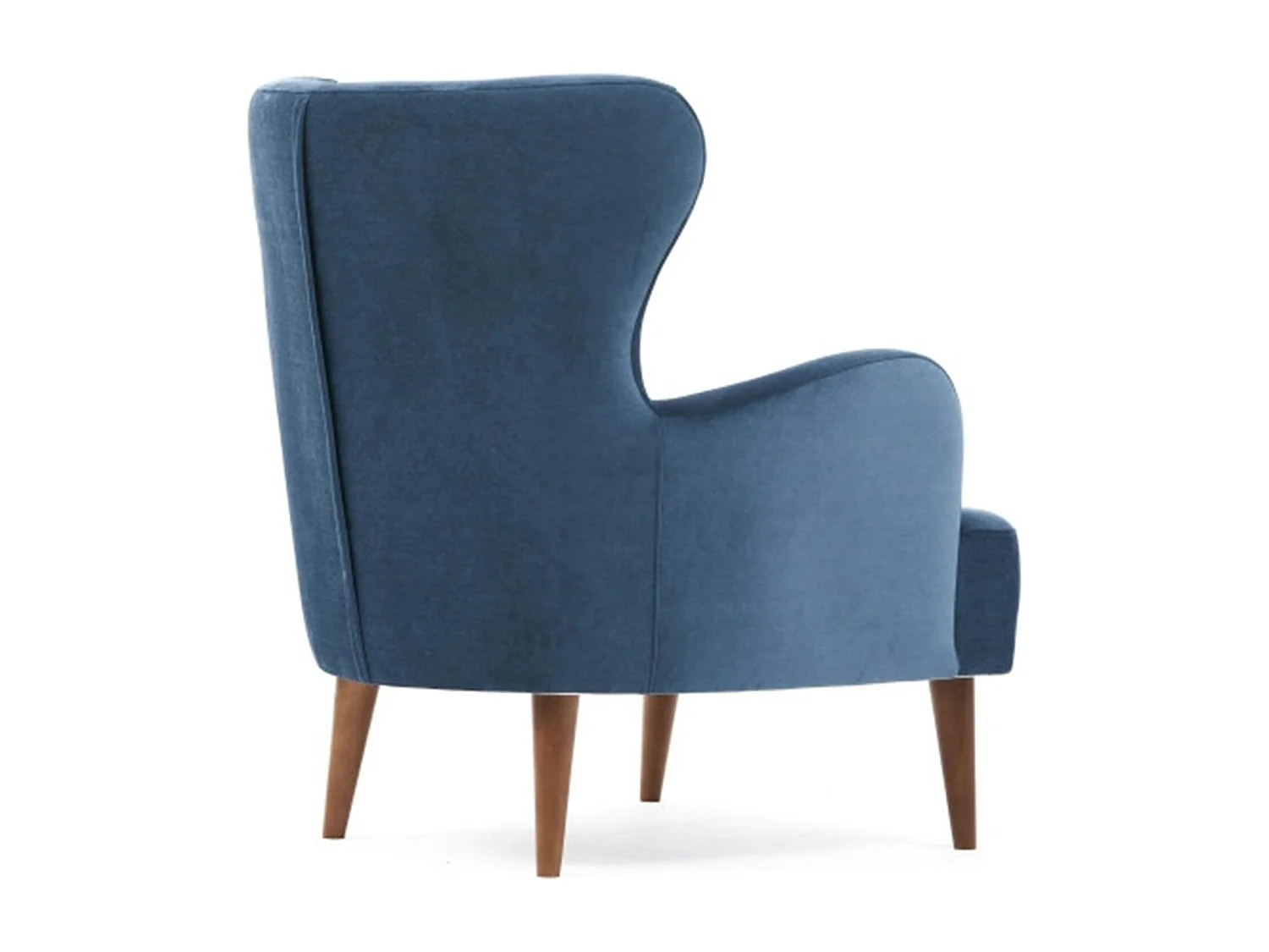 Poltrona Elegante – 73x87x80 cm – Azul – Tecido de Veludo e Madeira de Carpa