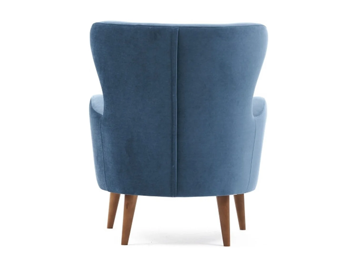 Poltrona Elegante – 73x87x80 cm – Azul – Tecido de Veludo e Madeira de Carpa