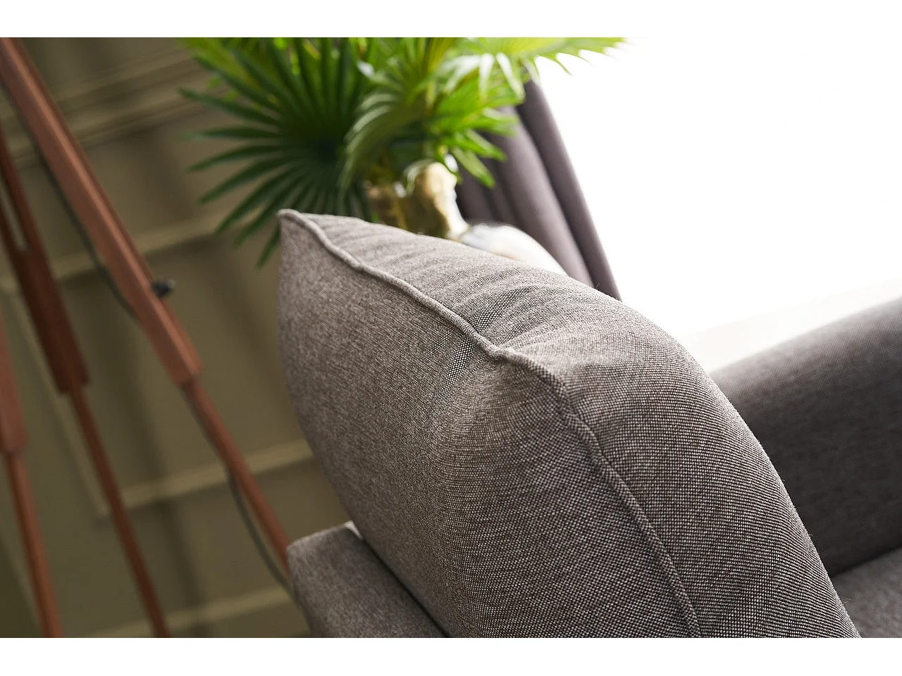 Fauteuil Hermoso Tissu Marron clair