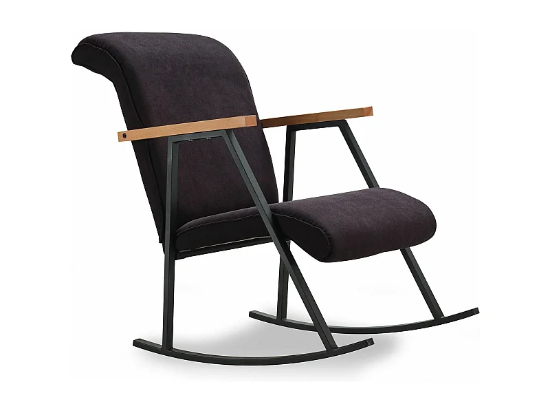 Fauteuil à bascule Vitocha Velours Noir
