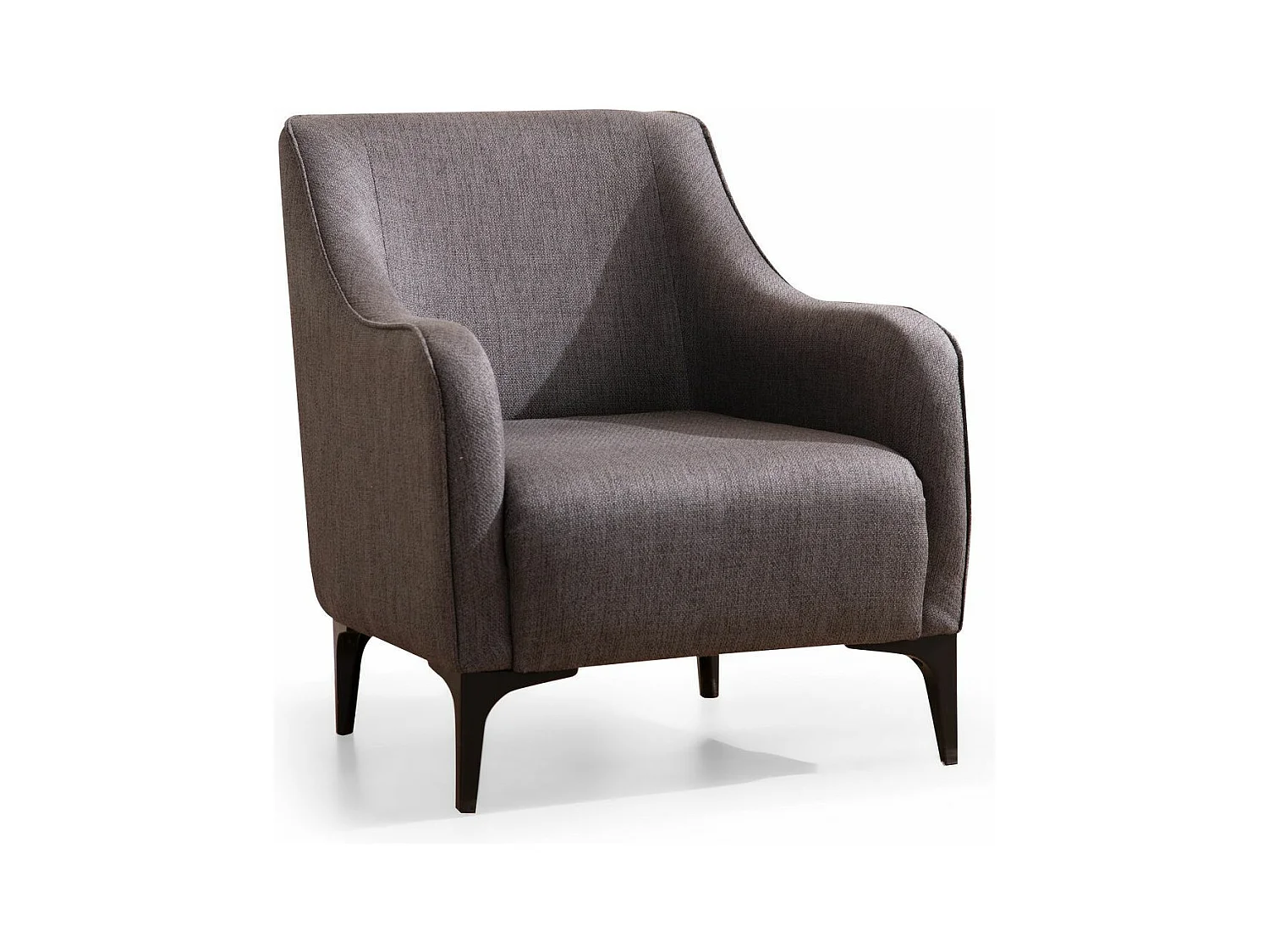 Elegante fauteuil, donkergrijs, 94 x 87 x 77 cm | Frame van beukenhout en spaanplaat, kussens van 100% polyester, schuim en veren | Perfect