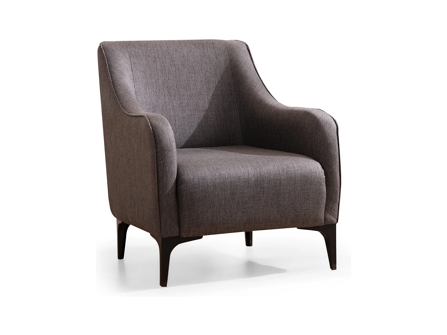 Elegante fauteuil, donkergrijs, 94 x 87 x 77 cm | Frame van beukenhout en spaanplaat, kussens van 100% polyester, schuim en veren | Perfect