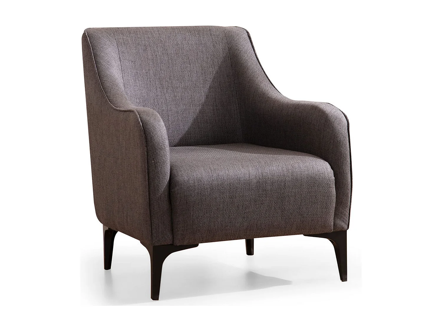 Elegante fauteuil, donkergrijs, 94 x 87 x 77 cm | Frame van beukenhout en spaanplaat, kussens van 100% polyester, schuim en veren | Perfect