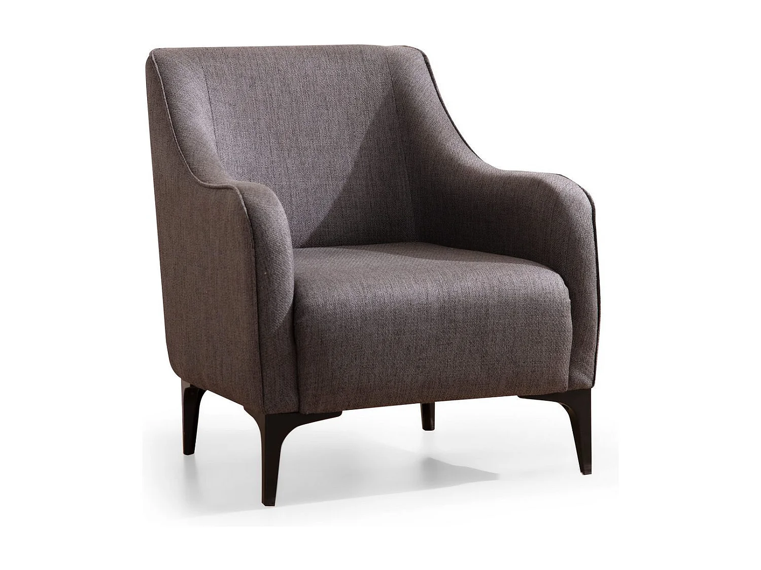 Elegante fauteuil, donkergrijs, 94 x 87 x 77 cm | Frame van beukenhout en spaanplaat, kussens van 100% polyester, schuim en veren | Perfect
